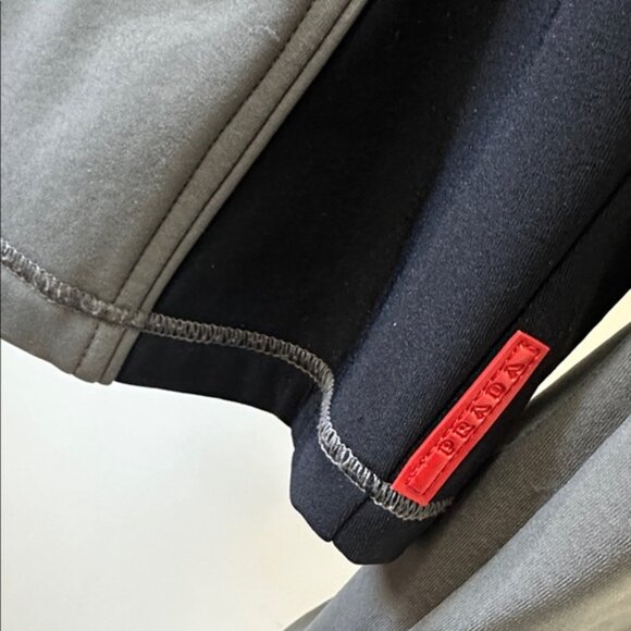 Vintage Prada athletic contrast panel scuba knit fleece fitted zip up jacket - Picture 12 of 16